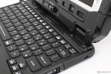 keyboard deck is much thinner and lighter than the tablet portion