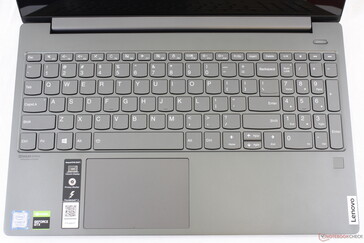 Identical key layout as on the IdeaPad S540-15IWL. Fingerprint reader on right-hand corner