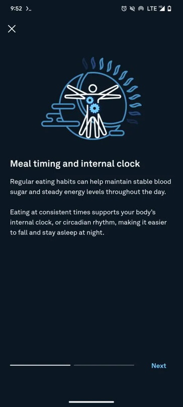 A screenshot of the Oura meal logging tool. (Image source: Android Authority)