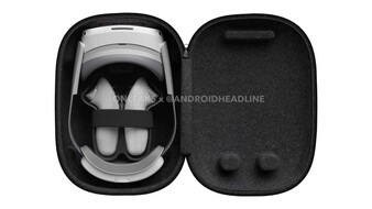 The headset packs neatly into the included hardshell case (Image source: Android Headlines)