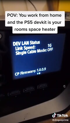 PS5 devkit. (Image source: TikTok/@dingusprime)
