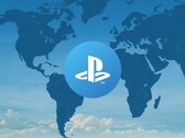 PlayStation account logo shown on world map