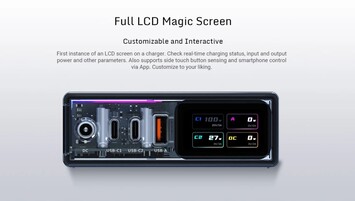 A customizable LCD screen for real-time monitoring is offered. (Source: Redmagic)