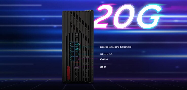 Two Ethernet ports are apparently intended for gaming devices (Image source: Asus)