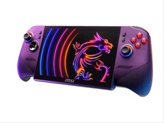 The cheaper MSI Claw 8 EX will come in Luminous Blue as opposed to the Arc G3 Extreme variant in Void Purple shown.