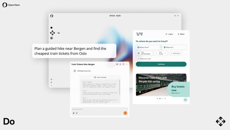 Complex tasks involving research, selection, and input are said to be possible. (Image source: Opera)