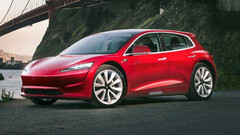 Tesla Model 2 may be styled like a compact Model Y (image render: Autocar)