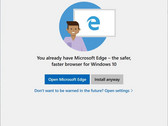 This prompt pops up when you try to install Chrome or Firefox in the latest Windows 10 Insider Preview Build. (Source: Neowin)