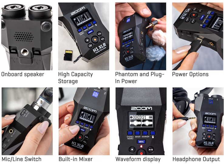 The Zoom H1 XLR is feature-packed to meet the needs of audio recording professionals. (Image source: Zoom)