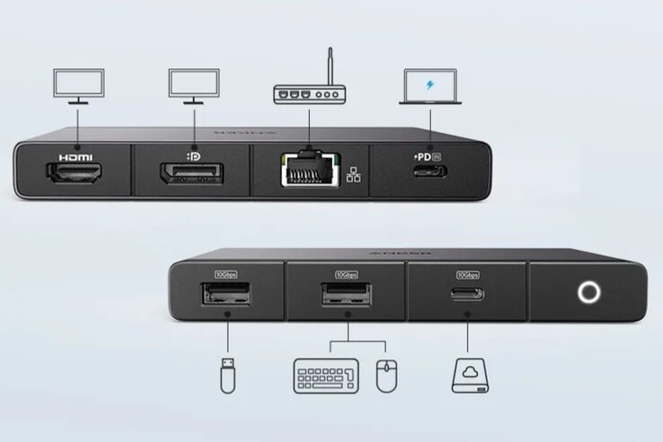 The Anker 556 USB-C Hub (8-in-1, USB4). (Image source: Anker)