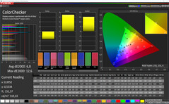 CalMAN - colour accuracy "Standard" (Standard, sRGB)