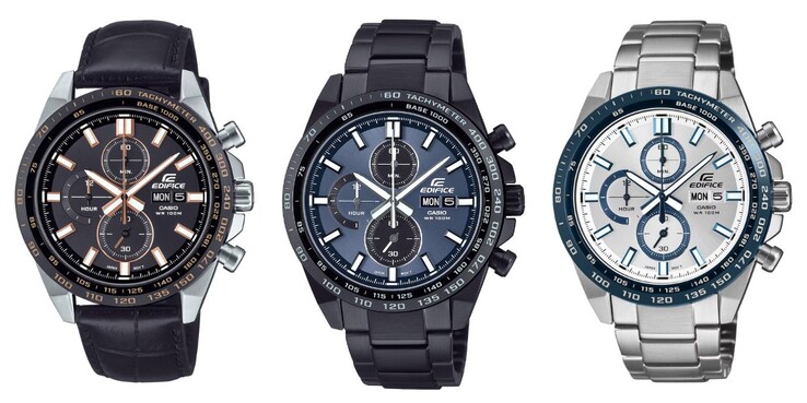 Casio’s Edifice EFR-574BL-1AV, EFR-574DC-2AV and EFR-574DE-7AV watches