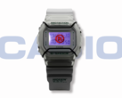 The Casio G-Shock x Hidden NY DW5600HDN257 watch (pictured) has a custom logo that lights up orange through the LED backlight. (Image source: Casio)