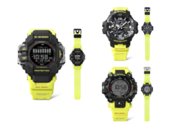 The leaked Casio G-Shock Rescue Yellow Series watches. Model numbers are GPR-H1000RY-1A9, GW-9500MRY-1A9, and GR-B300RY-1A9. (Image source: @morgan_gshock on Instagram)