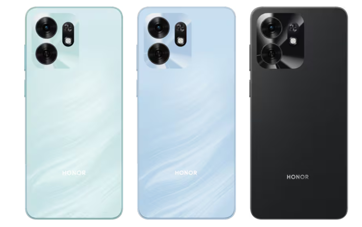 The Honor Play 60A is available in inky black, lake blue, and azure sky colorways (Image source: Honor)