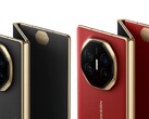 Huawei's Mate XT, detailed in dark black and 'Ruihong' colors, as showcased on the company's VMall page. (Image source: Huawei)
