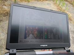 Outdoors on overcast day