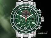 The Citizen Brycen CA0851-56X chronograph watch has 100 m water resistance