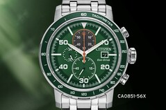 The Citizen Brycen CA0851-56X chronograph watch has 100 m water resistance