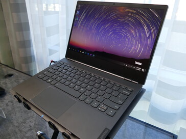More shots of the new ThinkBook Plus from the CES 2020 show floor. (Source: NBC)