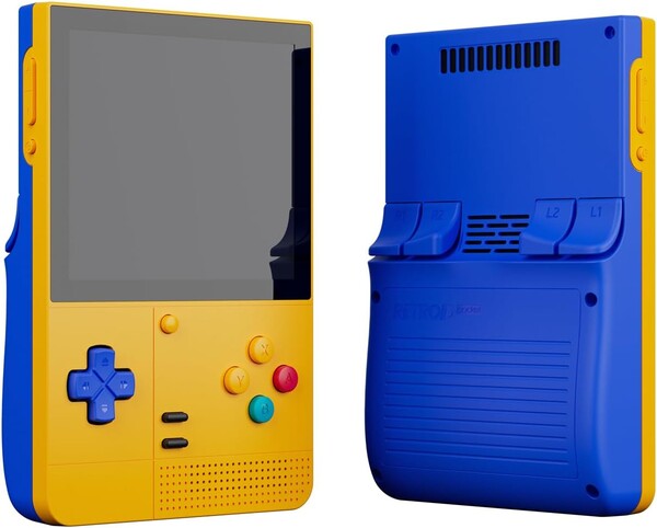 The Retroid Pocket Classic in PKM Yellow.