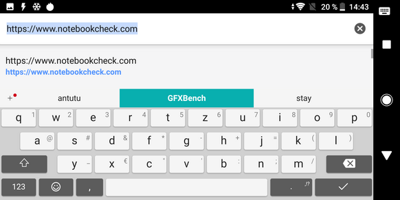 Keyboard landscape mode