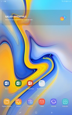 Default home screen in tablet mode