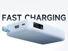 The new 10,000 mAh power bank can self-charge at 65 W. Pictured: the power bank. (Image source: Xiaomi - edited)