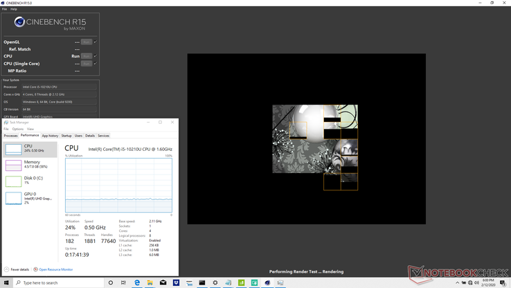 System set to Windows High Performance profile. CPU utilization and core clock rates drop like a rock. CineBench would run significantly slower as a result