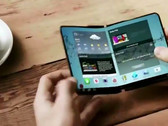 Samsung Galaxy X render from 2017, foldable handset introduced behind closed doors at CES 2018