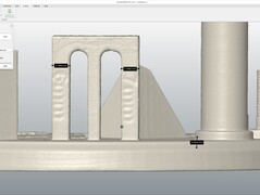 Measurement of the 6 mm and 7 mm facets of the Scanbench in QuickSurface