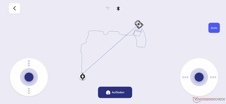 Manual mapping with the Anthbot M9 – including loops around a flower bed island after AI mapping.