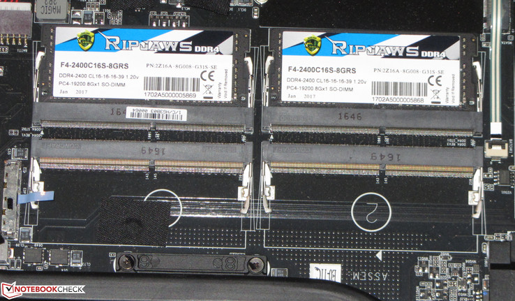 four RAM slots are available