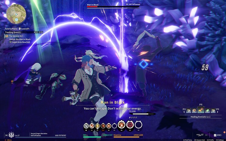 Unlike most MMORPGs that rely on skill rotations and cooldown juggling, Star Resonance brings action-first combat. (Image source: Darryl Linington - Notebookcheck)