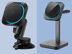 ESR has a Qi2 25W-certified car charger and 3-in-1 charging station on the way. (Image source: ESR with edits)