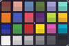 Screenshot of ColorChecker colors. Original colors are displayed in the lower half of each patch.