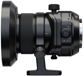 The GF30mmF5.6 T/S with hood and tripod mount (Image Source: Fujifilm)