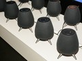 The Samsung Galaxy Home smart speaker has a unique design. (Source: CNET)