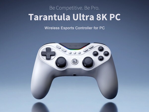 The GameSir Tarantula Ultra 8K PC connects via USB-C and 2.4GHz wireless.