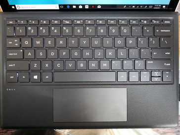 Envy x2 ARM. Backlit keyboard layout with 1.3 mm key travel