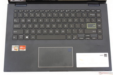 Unlike on last year's TP410, the TM410 has an extra column of keys along the right edge of the keyboard