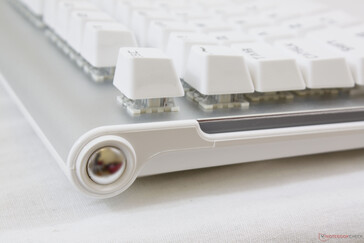 Keyboard bottom flat against the table