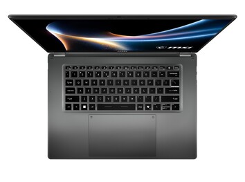MSI Prestige 16 Flip AI+ - Keyboard and touchpad. (Image Source: MSI)