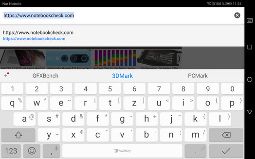 Keyboard landscape mode