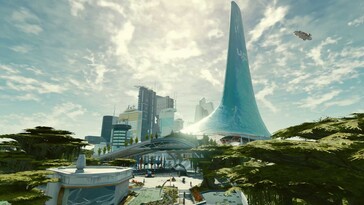 The city of New Atlantis in the game is the largest Bethesda has ever built (Image Source: Bethesda)
