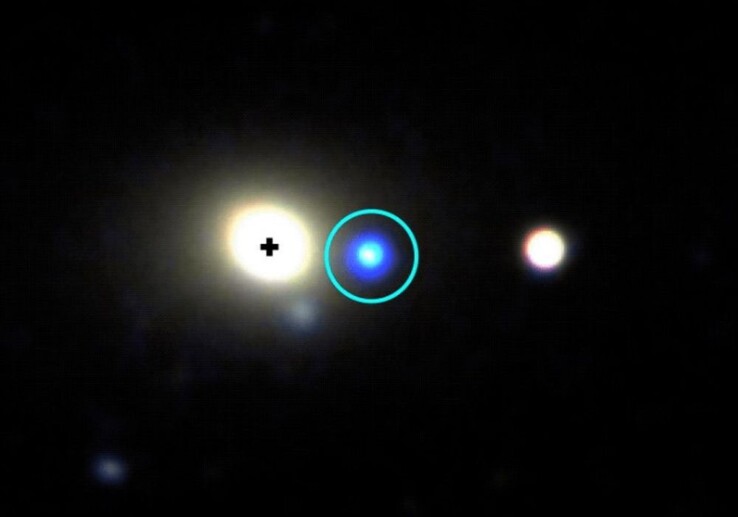 An image showing the moment the star was torn apart.