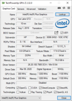 GPU-Z: Intel Iris Plus GPU