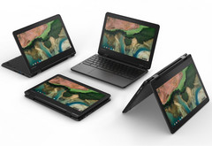 The 100e is the only model not to feature the 2-in-1 design among the three new Chromebooks. (Source: Lenovo) 