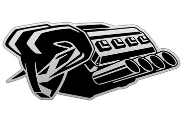 The new Hemi V8 engine badge for the Ram 1500