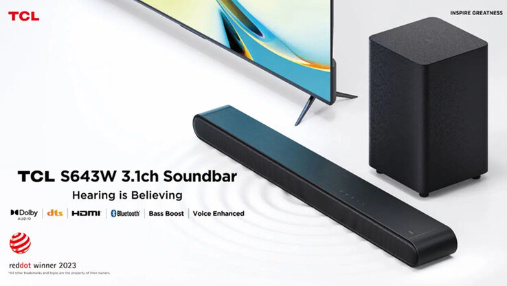 The TCL S643W Soundbar. (Image source: TCL)